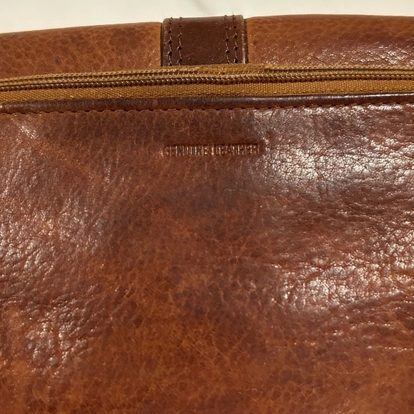 VTG Fossil Wallet Brown Leather Trifold Snap Close Checkbook 4” x 7” - Picture 12 of 15